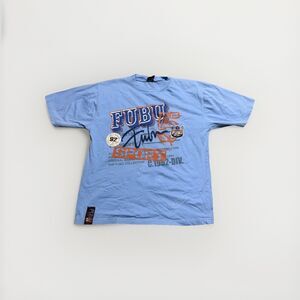 FUBU Sport Graphic T Shirt Blue Youth Size 20 Streetwear Logo Tee